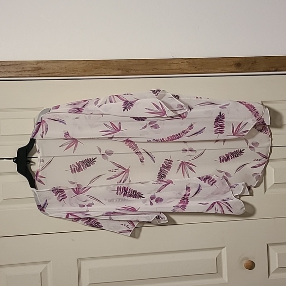 Poly cotton blend pullover top and sheer summer shaw XL pale mauve - Picture 4 of 5